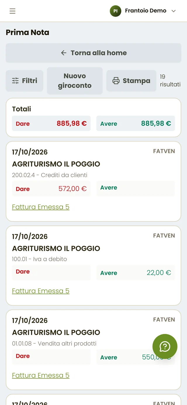 Prima nota da telefono